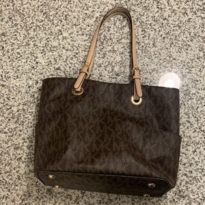 Michael Kors brown logo tote